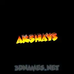 akshays in Black Background style - 3D name wallpaper