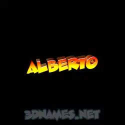 alberto in Black Background style - 3D name wallpaper