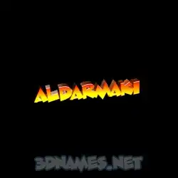 aldarmaki in Black Background style - 3D name wallpaper
