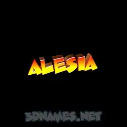 alesia in Black Background style - 3D name wallpaper