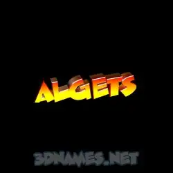 algets in Black Background style - 3D name wallpaper
