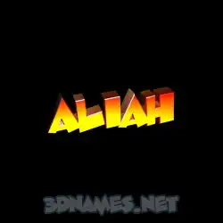 aliah in Black Background style - 3D name wallpaper