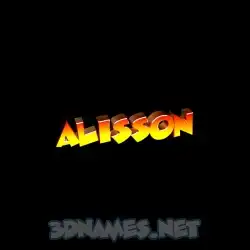 alisson in Black Background style - 3D name wallpaper