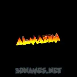 almazim in Black Background style - 3D name wallpaper
