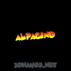 alpacino in Black Background style - 3D name wallpaper