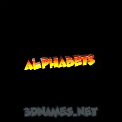 alphabets in Black Background style - 3D name wallpaper