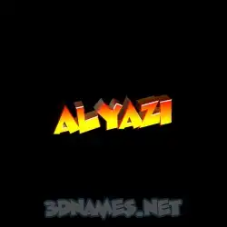 alyazi in Black Background style - 3D name wallpaper