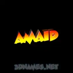 amaid in Black Background style - 3D name wallpaper