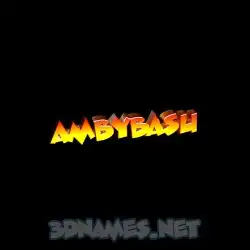 ambybasu in Black Background style - 3D name wallpaper