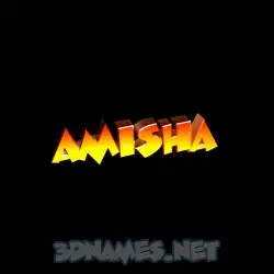 amisha in Black Background style - 3D name wallpaper
