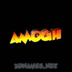 amogh in Black Background style - 3D name wallpaper