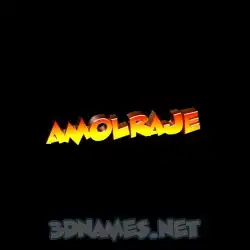 amolraje in Black Background style - 3D name wallpaper