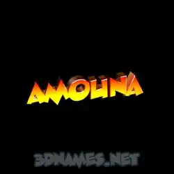 amouna in Black Background style - 3D name wallpaper