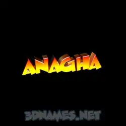 anagha in Black Background style - 3D name wallpaper