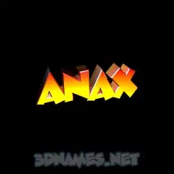 anax in Black Background style - 3D name wallpaper