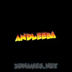 andleeba in Black Background style - 3D name wallpaper