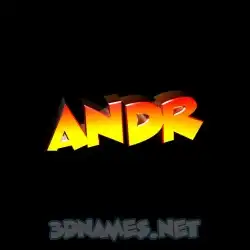 andr in Black Background style - 3D name wallpaper