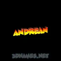 andrean in Black Background style - 3D name wallpaper