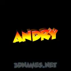 andry in Black Background style - 3D name wallpaper