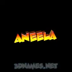 aneela in Black Background style - 3D name wallpaper