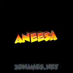 aneesa in Black Background style - 3D name wallpaper