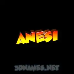 anesi in Black Background style - 3D name wallpaper