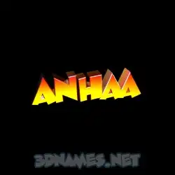anhaa in Black Background style - 3D name wallpaper