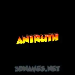 aniruth in Black Background style - 3D name wallpaper