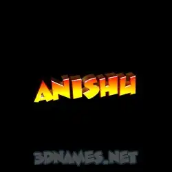 anishu in Black Background style - 3D name wallpaper
