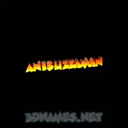 anisuzzaman in Black Background style - 3D name wallpaper