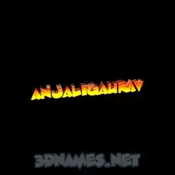 anjaligaurav in Black Background style - 3D name wallpaper