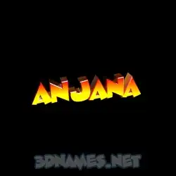 anjana in Black Background style - 3D name wallpaper