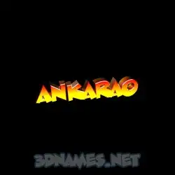 ankarao in Black Background style - 3D name wallpaper