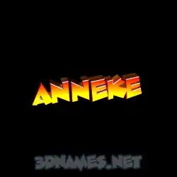 anneke in Black Background style - 3D name wallpaper