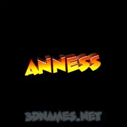 anness in Black Background style - 3D name wallpaper