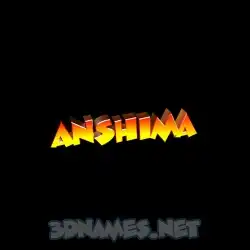 anshima in Black Background style - 3D name wallpaper