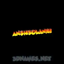 anshsolanki in Black Background style - 3D name wallpaper