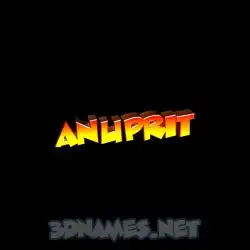 anuprit in Black Background style - 3D name wallpaper