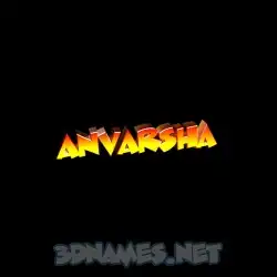 anvarsha in Black Background style - 3D name wallpaper