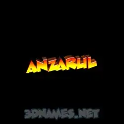 anzarul in Black Background style - 3D name wallpaper