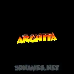 archita in Black Background style - 3D name wallpaper