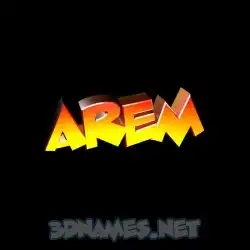 arem in Black Background style - 3D name wallpaper