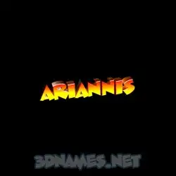 ariannis in Black Background style - 3D name wallpaper