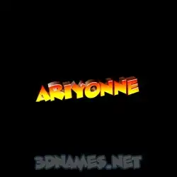 ariyonne in Black Background style - 3D name wallpaper