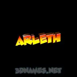 arleth in Black Background style - 3D name wallpaper