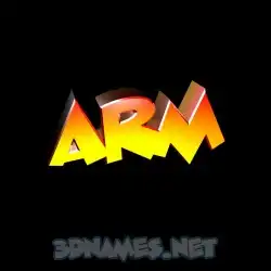 arm in Black Background style - 3D name wallpaper