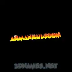 armankulsoom in Black Background style - 3D name wallpaper