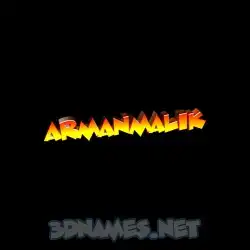 armanmalik in Black Background style - 3D name wallpaper