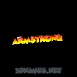 armstrong in Black Background style - 3D name wallpaper