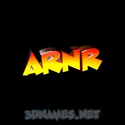 arnr in Black Background style - 3D name wallpaper